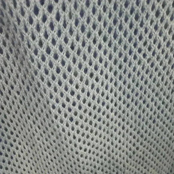 Dana Buchman periwinkle blue open weave knit top with bottom knot tie sz XL - Picture 6 of 10